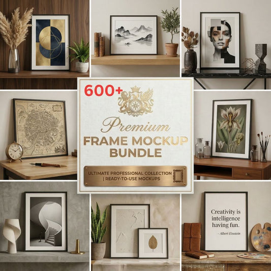600+ Premium Frame Mockup Bundle