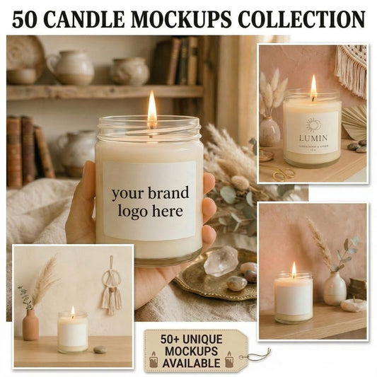 50 Candle Mockups